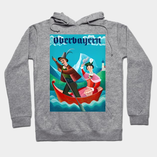 Vintage Travel Poster Germany Oberbayern Upper Bavaria Hoodie by vintagetreasure